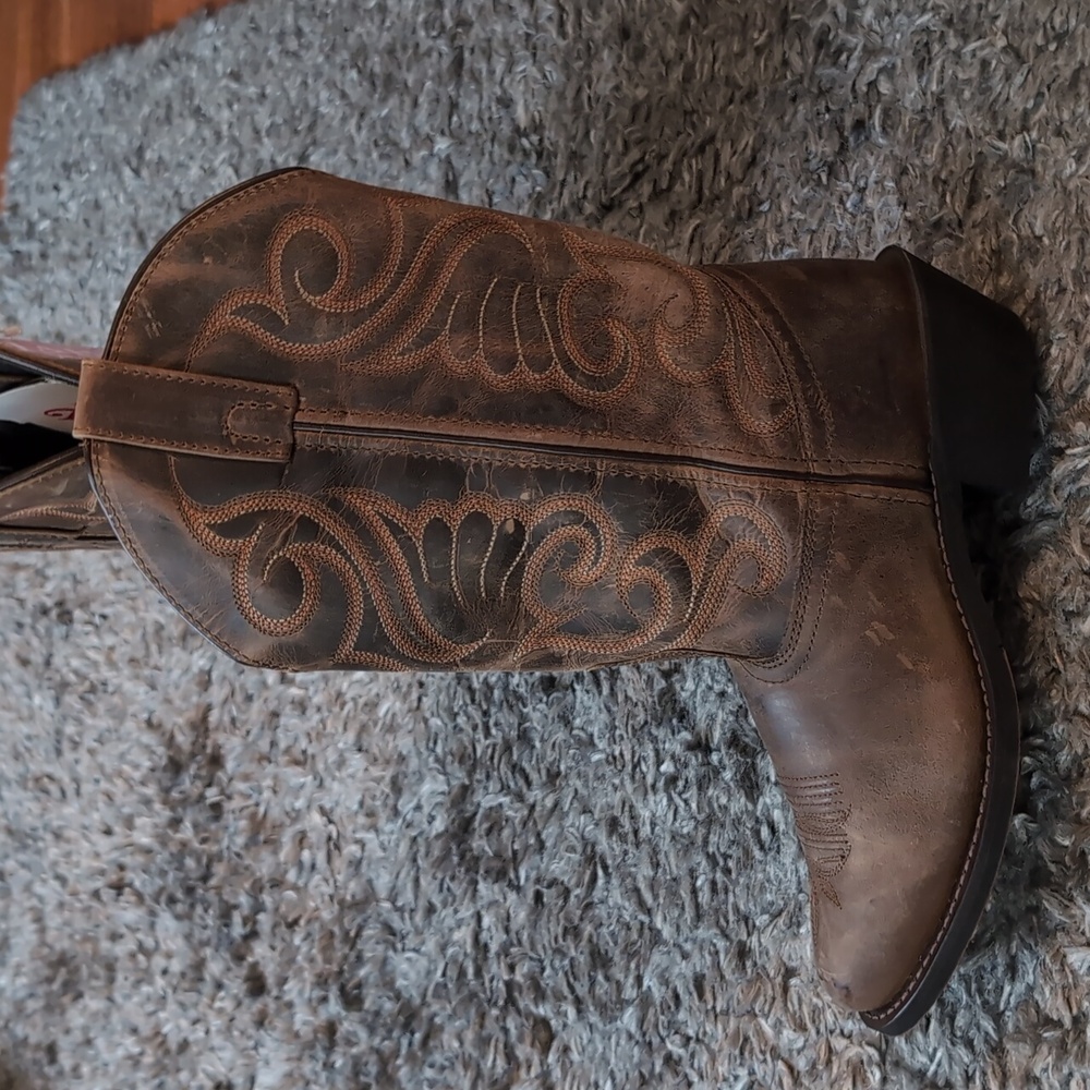 Laredo Ladies Distressed Brown Cowboy Boots - Picture 6 of 7